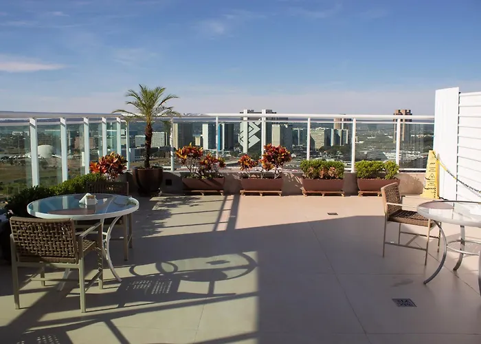 Flat Premium, confortável, completo para Família ou a Trabalho, ao lado dos Ministérios e ESPLANADA, lazer completo e academia, em Saint Moritz Brasília Hotel